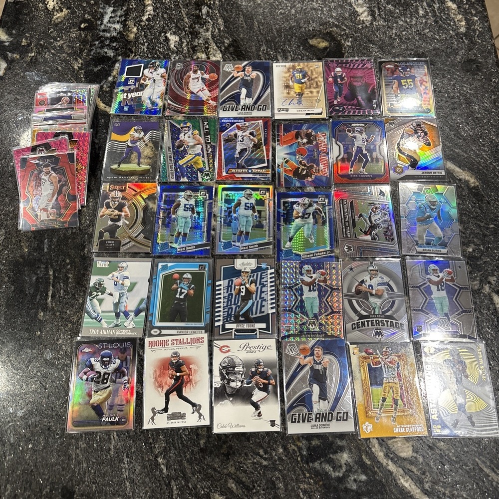 NFL, NBA, MLB Sports Card Lot! 60+ Rookies, Numbered, HOF, Parallels And More 10